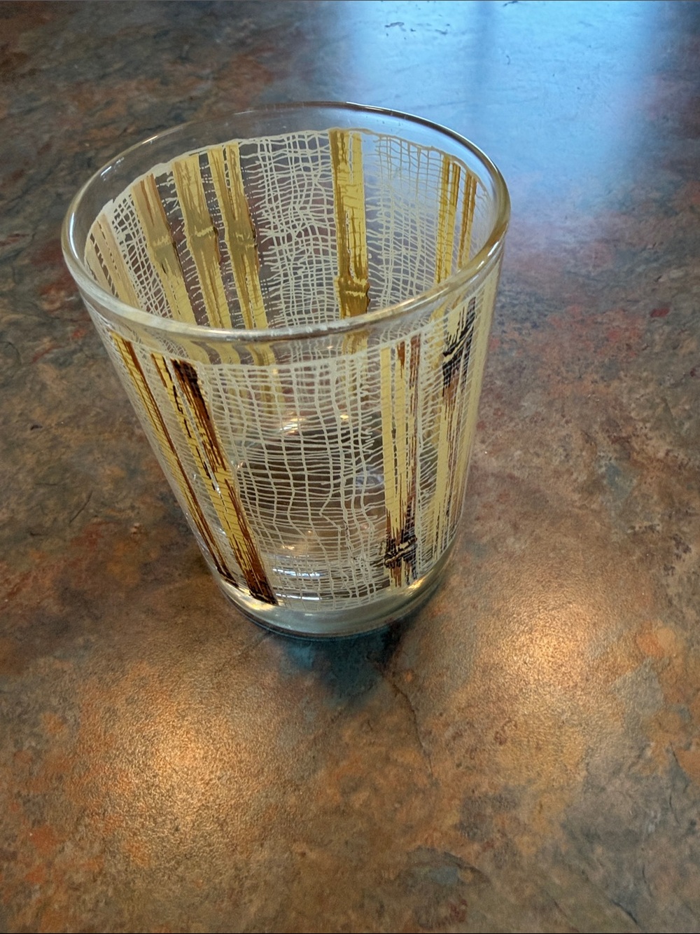 Cera RARE Vintage ‘60’s-‘70’s Neiman Marcus rocks barware in bamboo pattern.